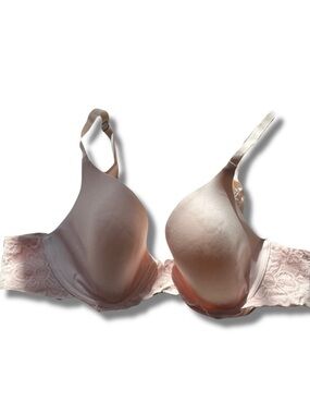 Aerie Sunnie Full Coverage Bra 34B | Light Pink Lace Back | Everyday Comfort